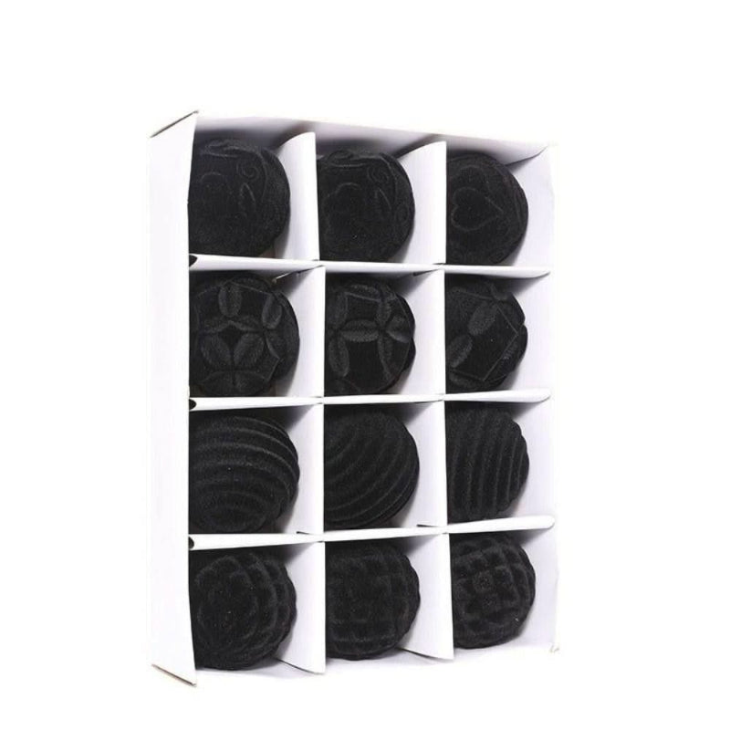 Kit com 12 Bolas de Natal Veludo 6cm - Casa Farfelle