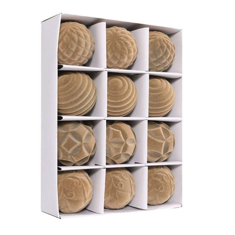 Kit com 12 Bolas de Natal Veludo 6cm - Casa Farfelle