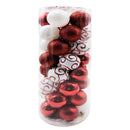 40 Bolas De Natal 5cm Sortidas Master Christmas Vermelha/rose Produto de Natal 229 Casa Farfelle Vermelho 