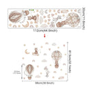 Adesivo de Parede Infantil Balão de Ar Quente com Animais