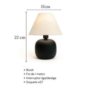 Abajur de Mesa para Quarto Cerâmica Bivolt