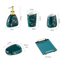 Acessórios Para Banheiro Marmorizado Nórdico 03 Cores Casa Farfelle  120  Casa Farfelle