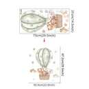 Adesivo de Parede Infantil Balão de Ar Quente com Animais Casa Farfelle  38  Casa Farfelle