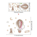 Adesivo de Parede Infantil Balão de Ar Quente com Animais Casa Farfelle  38  Casa Farfelle