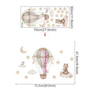 Adesivo de Parede Infantil Balão de Ar Quente com Animais Casa Farfelle  38  Casa Farfelle