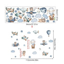 Adesivo de Parede Infantil Balão de Ar Quente com Animais Casa Farfelle  38  Casa Farfelle