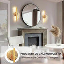 Arandela De Parede Transparente Skylight Bivolt Metal e Acrílico Casa Farfelle  127 (Iluminação)  Casa Farfelle