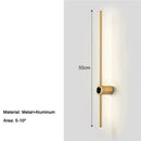 Arandela Linear de Parede Interna Ajustável 360° Dimerizável Touch LED  103 (Iluminação)  Casa Farfelle