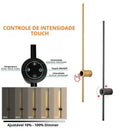 Arandela Linear de Parede Interna Ajustável 360° Dimerizável Touch LED  Iluminação  Casa Farfelle
