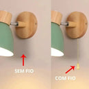 Arandela de Parede Interna Wooden 212 (Iluminação)  Casa Farfelle