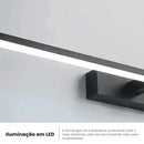 Arandela de Parede LED para Banheiro 3 Cores em Alumínio  Iluminação  Casa Farfelle