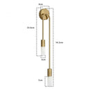 Arandela de Parede Verona Dourado Casa Farfelle  140 (Iluminação)  Casa Farfelle