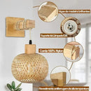 Arandela de Parede em Bambu Natural – Design Moderno e Sustentável Zelar - Casa & Jardim  Luminária Arandela de Parede  Casa Farfelle