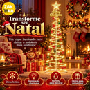 Árvore de Natal LED Espiral 1,80m com Estrela e Enfeites  Natal  Casa Farfelle