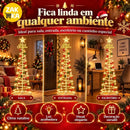 Árvore de Natal LED Espiral 1,80m com Estrela e Enfeites  Natal  Casa Farfelle