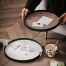 Bandeja Redonda para Servir com Alça Circle Casa Farfelle  384  Casa Farfelle