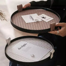 Bandeja Redonda para Servir com Alça Circle Casa Farfelle  384  Casa Farfelle