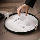 Bandeja Redonda para Servir com Alça Circle Casa Farfelle  384  Casa Farfelle