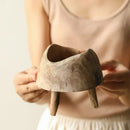 Bandeja de Madeira Paulownia com Pés Altos Casa Farfelle  193  Casa Farfelle