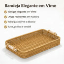 Bandeja de Vime para Sala de Estar e Bandeja de Chá  353  Casa Farfelle