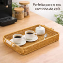 Bandeja de Vime para Sala de Estar e Bandeja de Chá  353  Casa Farfelle