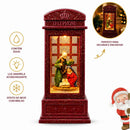Cabine Telefônica Natalina LED com Água e Efeito Neve Glitter  Natal  Casa Farfelle