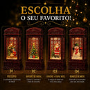 Cabine Telefônica Natalina LED com Água e Efeito Neve Glitter  Natal  Casa Farfelle