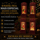 Cabine Telefônica Natalina LED com Água e Efeito Neve Glitter  Natal  Casa Farfelle
