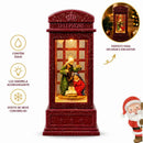 Cabine Telefônica Natalina LED com Água e Efeito Neve Glitter  Natal  Casa Farfelle