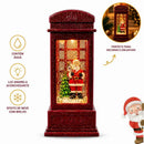 Cabine Telefônica Natalina LED com Água e Efeito Neve Glitter  Natal  Casa Farfelle