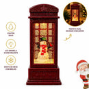 Cabine Telefônica Natalina LED com Água e Efeito Neve Glitter  Natal  Casa Farfelle