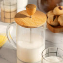 Cafeteira Prensa Francesa de Vidro Borossilicato com Tampa de Bambu Casa Farfelle  33  Casa Farfelle