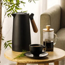 Cafeteira Prensa Francesa de Vidro Borossilicato com Tampa de Bambu Casa Farfelle  33  Casa Farfelle