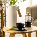 Cafeteira Prensa Francesa de Vidro Borossilicato com Tampa de Bambu Casa Farfelle  33  Casa Farfelle