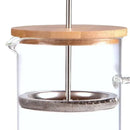 Cafeteira Prensa Francesa de Vidro Borossilicato com Tampa de Bambu Casa Farfelle  33  Casa Farfelle