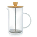 Cafeteira Prensa Francesa de Vidro Borossilicato com Tampa de Bambu Casa Farfelle  33  Casa Farfelle