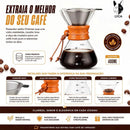 Cafeteira de Vidro Borossilicato com Filtro para Café Coado  439  Casa Farfelle