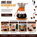 Cafeteira de Vidro Borossilicato com Filtro para Café Coado  439  Casa Farfelle