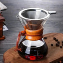 Cafeteira de Vidro Borossilicato com Filtro para Café Coado  439  Casa Farfelle