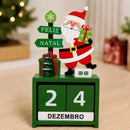 Calendário do Advento Permanente em Madeira Natalino  Natal  Casa Farfelle