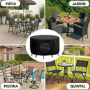 Capa Impermeável Redonda 210D para Mesa e Cadeiras Externas 64  Casa Farfelle
