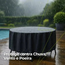 Capa Impermeável Redonda 210D para Mesa e Cadeiras Externas 64  Casa Farfelle