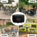 Capa Impermeável Redonda para Mesa e Cadeiras Externas 64  Casa Farfelle