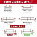 Capa para Sofá em Chenille Antiderrapante para Proteção Azul Casa Farfelle  164  Casa Farfelle