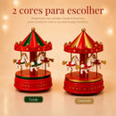 Carrossel Musical Natalino Enfeite de Natal a Corda Caixinha de Música  Natal  Casa Farfelle