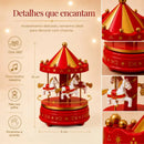 Carrossel Musical Natalino Enfeite de Natal a Corda Caixinha de Música  Natal  Casa Farfelle