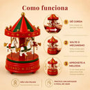 Carrossel Musical Natalino Enfeite de Natal a Corda Caixinha de Música  Natal  Casa Farfelle