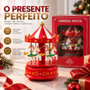 Carrossel Musical Natalino Enfeite de Natal a Corda Caixinha de Música  Natal  Casa Farfelle