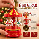 Carrossel Musical Natalino Enfeite de Natal a Corda Caixinha de Música  Natal  Casa Farfelle