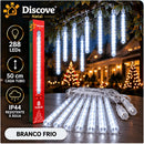 Cortina de Luz Natal Cascata LED Meteoro Chuva de Gelo 8 Tubos 50cm Bivolt